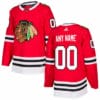 Custom Chicago Blackhawks Jersey Name And Number Red Home NHL