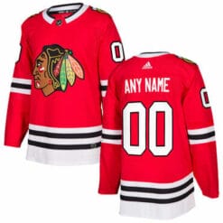 Custom Chicago Blackhawks Jersey Name And Number Red Home NHL