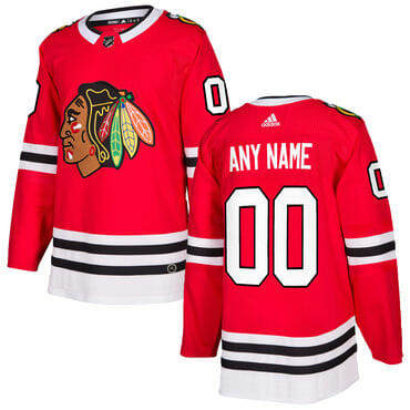 Custom Chicago Blackhawks Jersey Name And Number Red Home NHL
