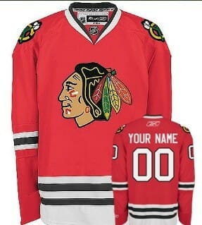 Custom Chicago Blackhawks Jersey Name And Number Red