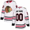 Custom Chicago Blackhawks Jersey Name And Number White
