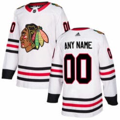 Custom Chicago Blackhawks Jersey Name And Number White