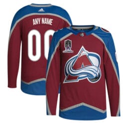 Custom Colorado Avalanche Jersey Name And Number 2022 Burgundy Stanley Cup Champions Patch