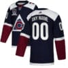Custom Colorado Avalanche Jersey Name And Number 2022 Navy Stanley Cup Champions Patch