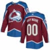 Custom Colorado Avalanche Jersey Name And Number Burgundy Home NHL