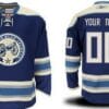 Custom Columbus Blue Jackets Jersey Name And Number Blue Third