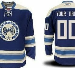 Custom Columbus Blue Jackets Jersey Name And Number Blue Third