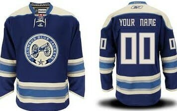 Custom Columbus Blue Jackets Jersey Name And Number Blue Third