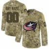 Custom Columbus Blue Jackets Jersey Name And Number Camo