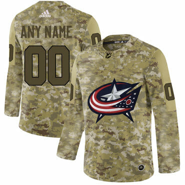 Custom Columbus Blue Jackets Jersey Name And Number Camo