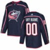 Custom Columbus Blue Jackets Jersey Name And Number Navy Blue Home NHL Hockey