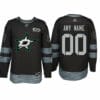 Custom Dallas Stars Jersey Name And Number 1917-2017 Black 100th Anniversary NHL