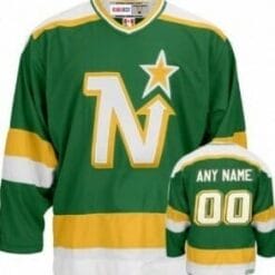 Custom Dallas Stars Jersey Name And Number Green Throwback