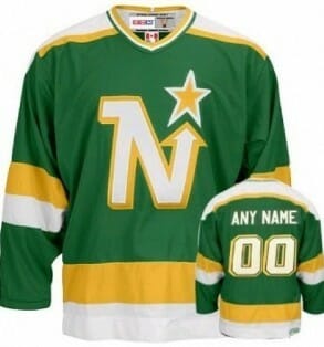 Custom Dallas Stars Jersey Name And Number Green Throwback