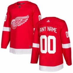 Custom Detroit Red Wings Jersey Name And Number 2017-2018 Red Home Hockey NHL