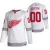 Custom Detroit Red Wings Jersey Name And Number 2020-21 White Reverse Retro Alternate NHL
