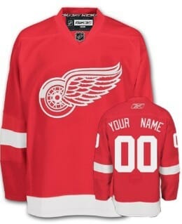 Custom Detroit Red Wings Jersey Name And Number Red