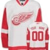 Custom Detroit Red Wings Jersey Name And Number White 1
