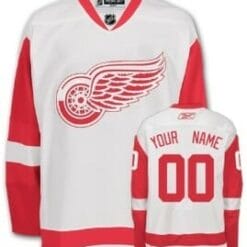 Custom Detroit Red Wings Jersey Name And Number White 1