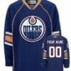 Custom Edmonton Oilers Jersey Name And Number Blue Thrid