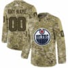 Custom Edmonton Oilers Jersey Name And Number Camo
