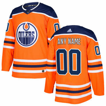 Custom Edmonton Oilers Jersey Name And Number Orange Home NHL