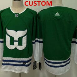Custom Hartford Whalers Jersey Name And Number Green