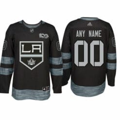 Custom Los Angeles Kings Jersey Name And Number 1917-2017 Black 100th Anniversary NHL