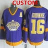 Custom Los Angeles Kings Jersey Name And Number 1977-79 Purple CCM Vintage Throwback