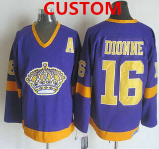 Custom Los Angeles Kings Jersey Name And Number 1977-79 Purple CCM Vintage Throwback