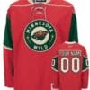 Custom Minnesota Wild Jersey Name And Number Red