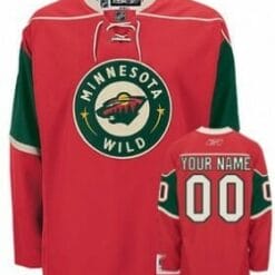 Custom Minnesota Wild Jersey Name And Number Red