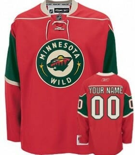 Custom Minnesota Wild Jersey Name And Number Red