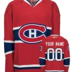 Custom Montreal Canadiens Jersey Name And Number Red CH