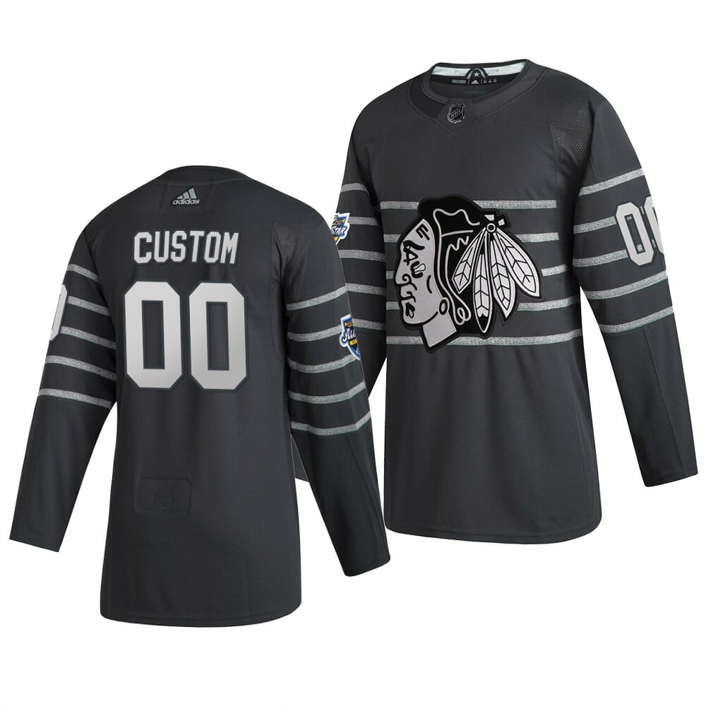 Custom NHL All-Star Jersey Name And Number 2020 Gray Game Chicago Blackhawks