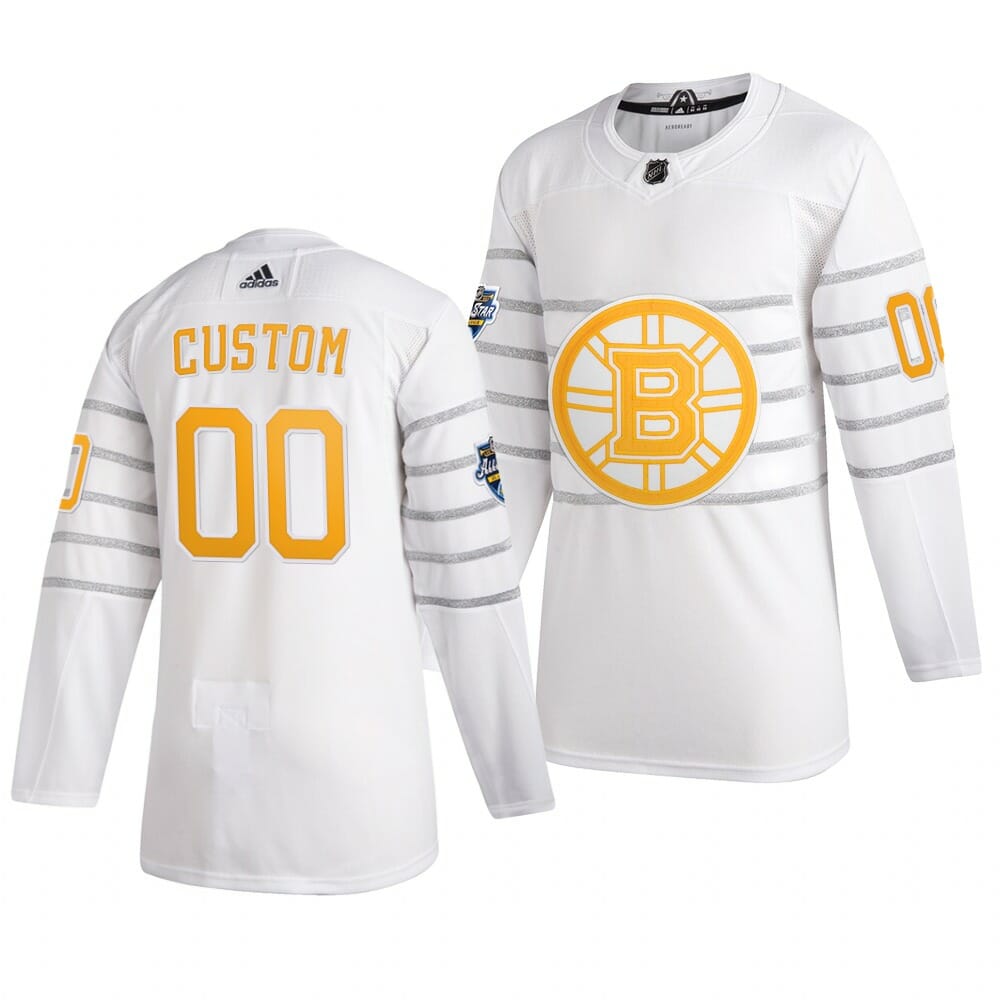 Custom NHL All-Star Jersey Name And Number 2020 White Game Boston Bruins