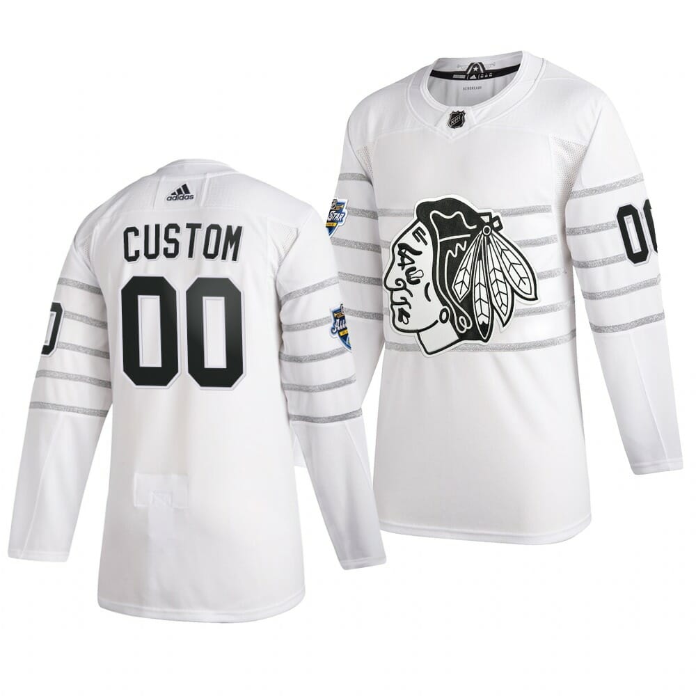 Custom NHL All-Star Jersey Name And Number 2020 White Game Chicago Blackhawks