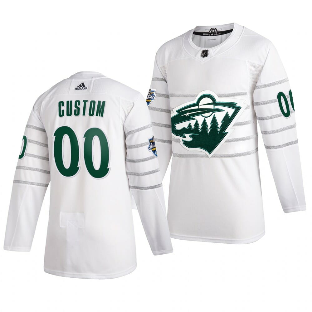 Custom NHL All-Star Jersey Name And Number 2020 White Game Minnesota Wild