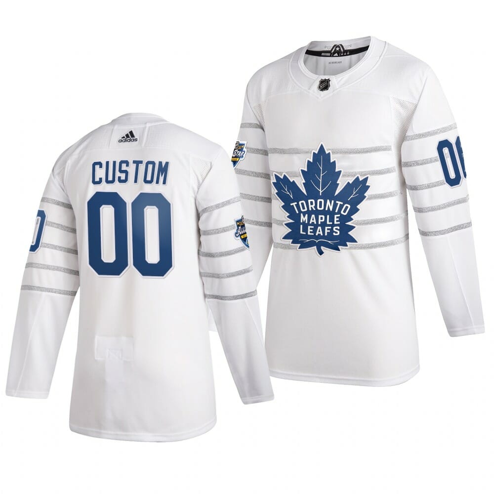 Custom NHL All-Star Jersey Name And Number 2020 White Game Toronto Maple Leafs