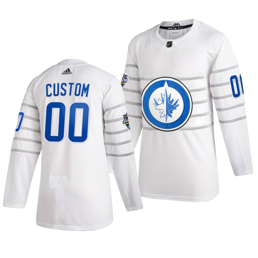 Custom NHL All-Star Jersey Name And Number 2020 White Game Winnipeg Jets