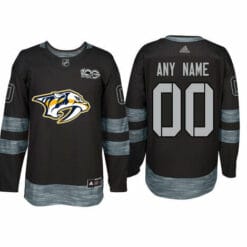 Custom Nashville Predators Jersey Name And Number 1917-2017 Black 100th Anniversary NHL