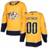 Custom Nashville Predators Jersey Name And Number 2017-2018 Yellow Hockey NHL