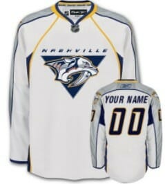 Custom Nashville Predators Jersey Name And Number White