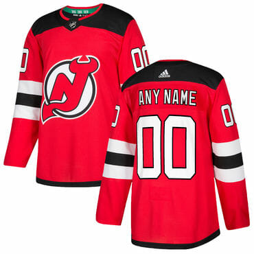 Custom New Jersey Devils Jersey Name And Number 2017-2018 Red Home NHL