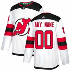 Custom New Jersey Devils Jersey Name And Number 2017-2018 White Home NHL