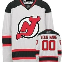 Custom New Jersey Devils Jersey Name And Number White 1