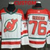 Custom New Jersey Devils Jersey Name And Number White