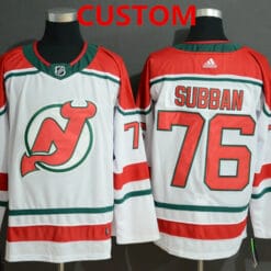Custom New Jersey Devils Jersey Name And Number White