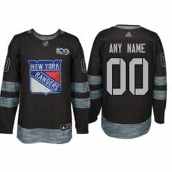 Custom New York Rangers Jersey Name And Number 1917-2017 Black 100th Anniversary NHL