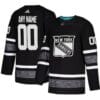 Custom New York Rangers Jersey Name And Number 2019 Black NHL All-Star Game Parley